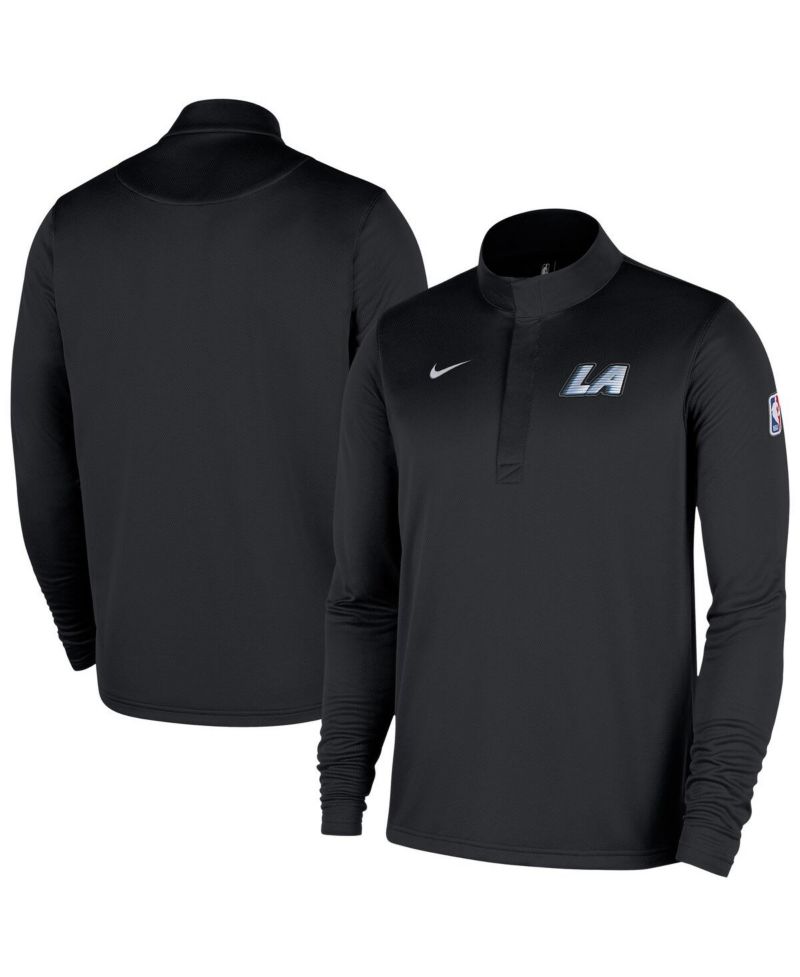 Men's Black LA Clippers 2025/26 City Edition Remix Authentic Coaches Dri-FIT Half-Zip