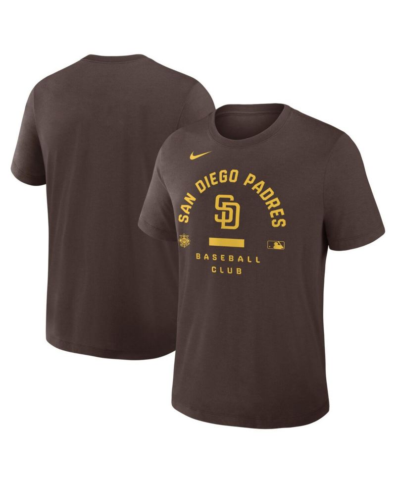 Men's Brown San Diego Padres Authentic Collection Early Work Tri-Blend Dri-FIT T-Shirt