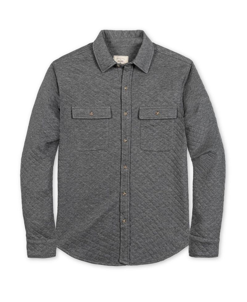 Men's Hope and Henry Long Sleeve Quilted Shirt Jacket