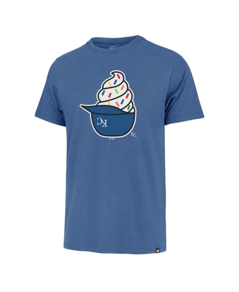 Men's Royal Kansas City Royals Ice Cream Helmet Franklin T-Shirt