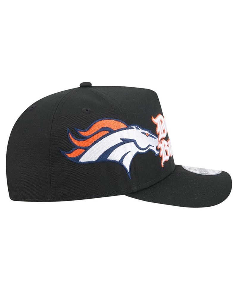 Men's Black Denver Broncos Proud A-Frame 9FIFTY Snapback Hat