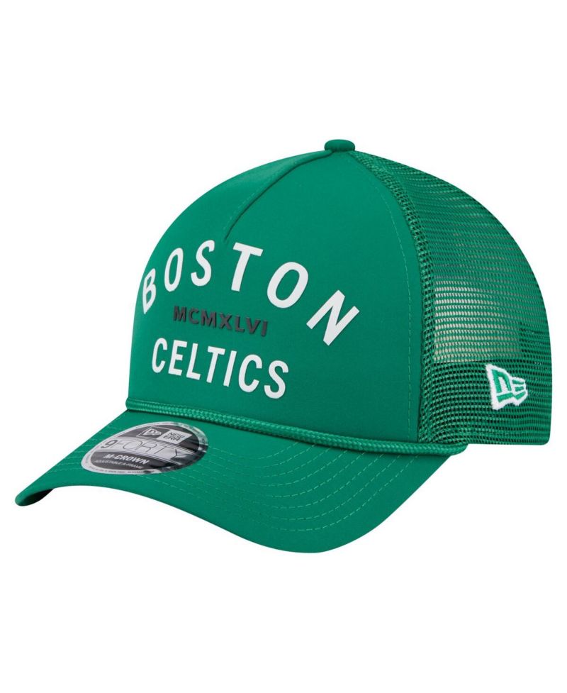 Men's Kelly Green Boston Celtics Minimalist A-Frame 9FORTY Trucker Hat