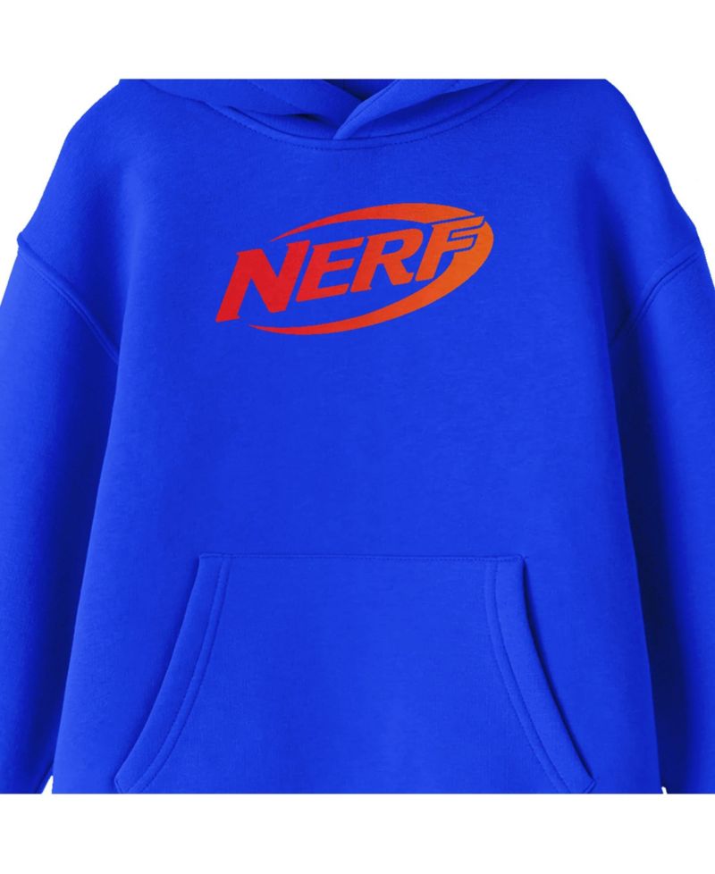 Logo Long Sleeve Royal Blue Boy's Hooded Sweatshirt-Medium
