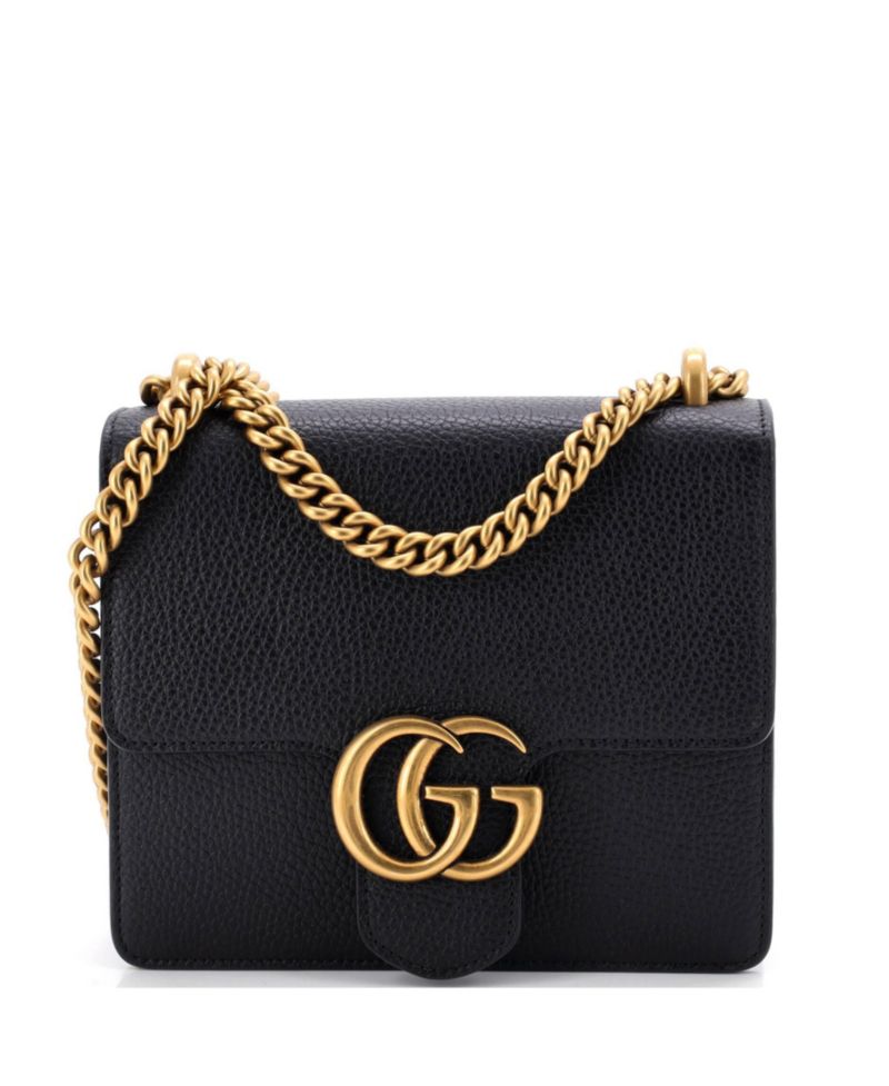 Small GG Marmont Chain Shoulder Bag Leather