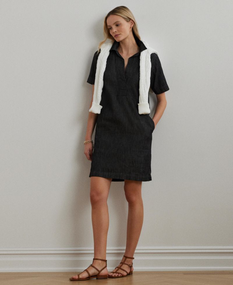 Denim Cotton Shift Dress
