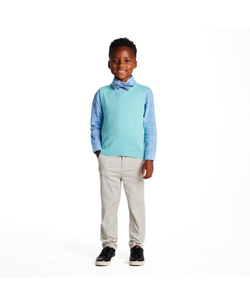 Toddler/Child Boys ( size 2T to 6 )Plaid Vest Set