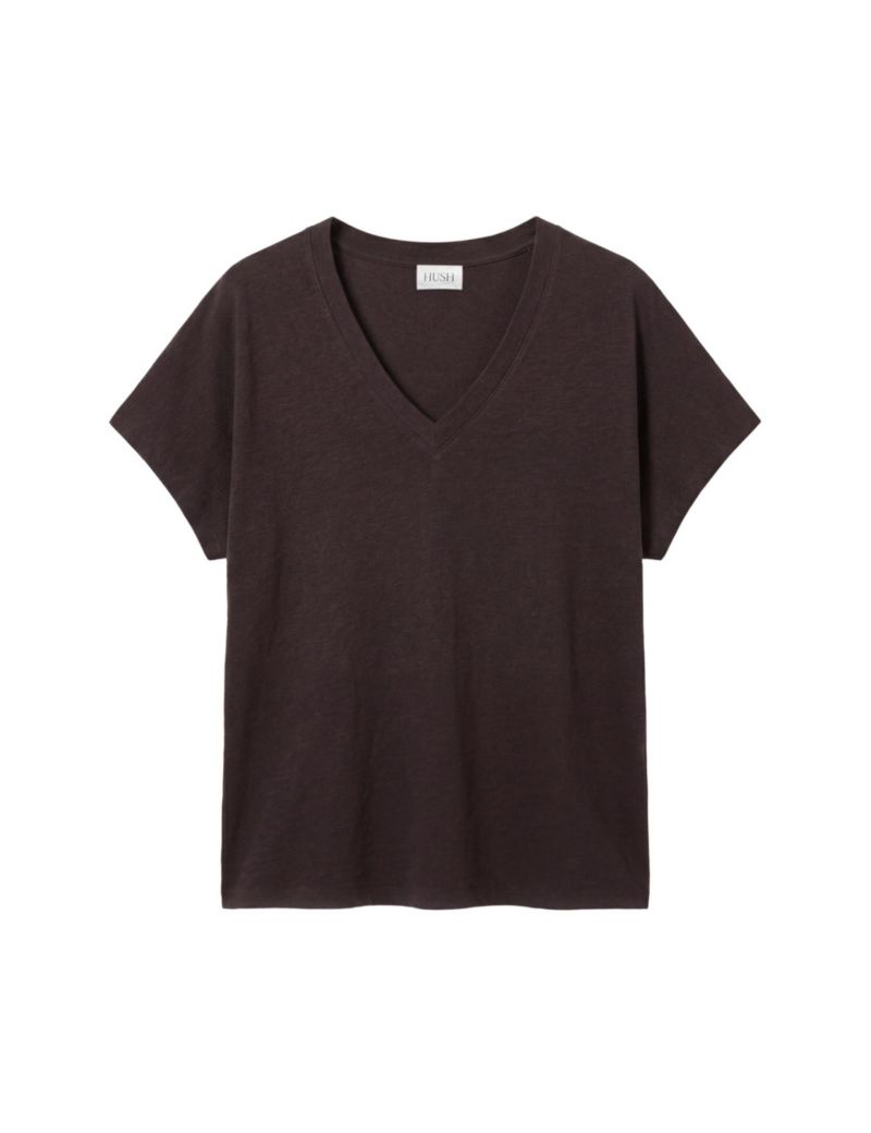 Women's Rosalia Linen-Blend V-Neck Short-Sleeve T-Shirt