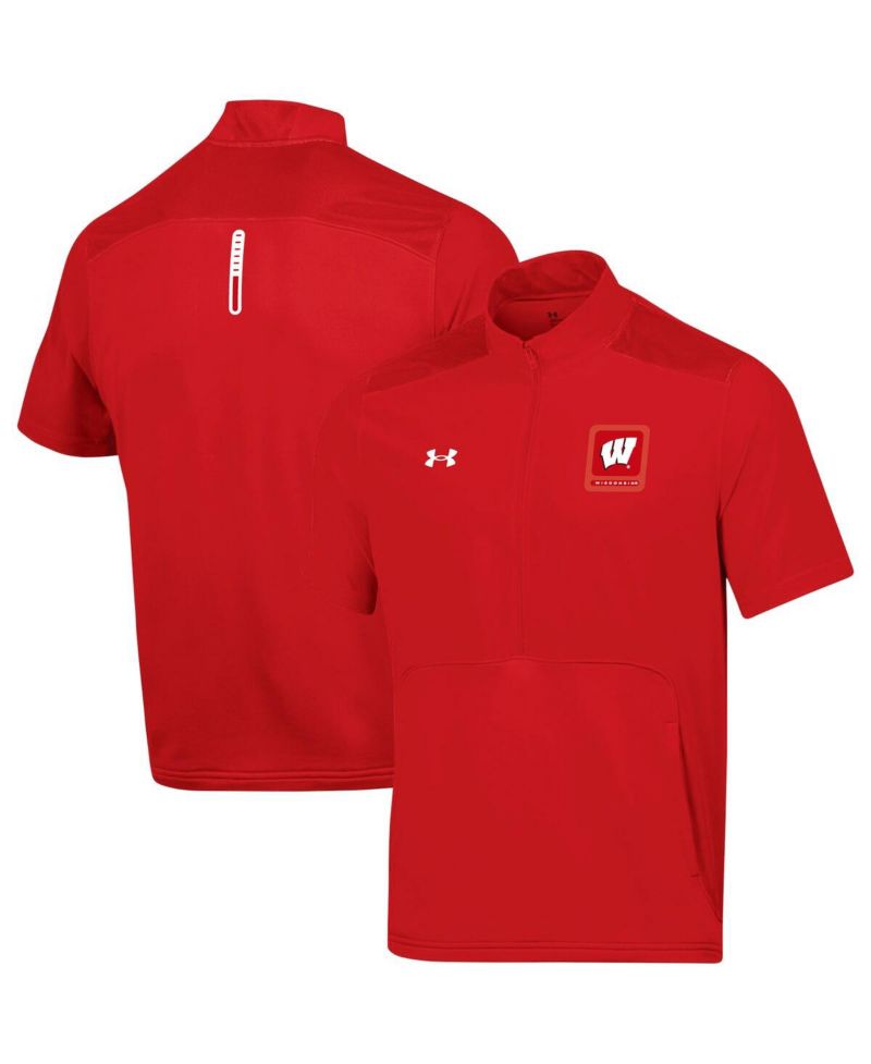 Men's Red Wisconsin Badgers Motivate Half-Zip Jacket