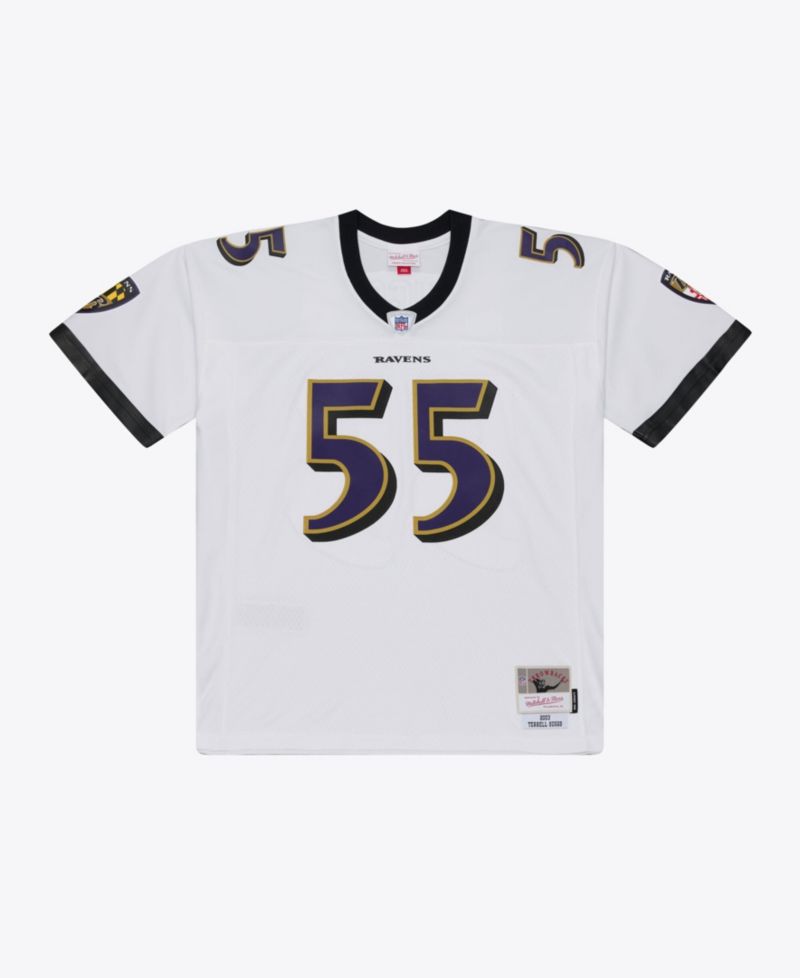 Men's Terrell Suggs White Baltimore Ravens 2003 Legacy Replica Player Jersey