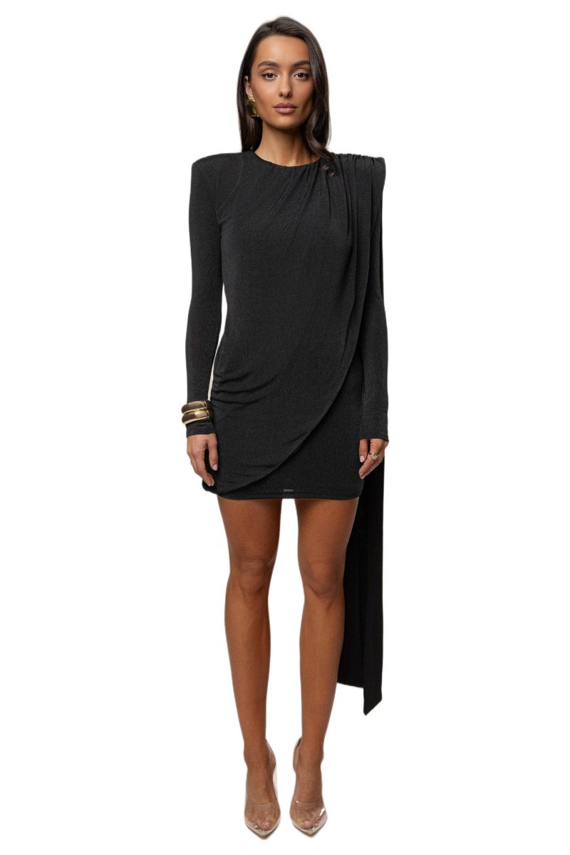 Women's Midnight Draped Mini Dress