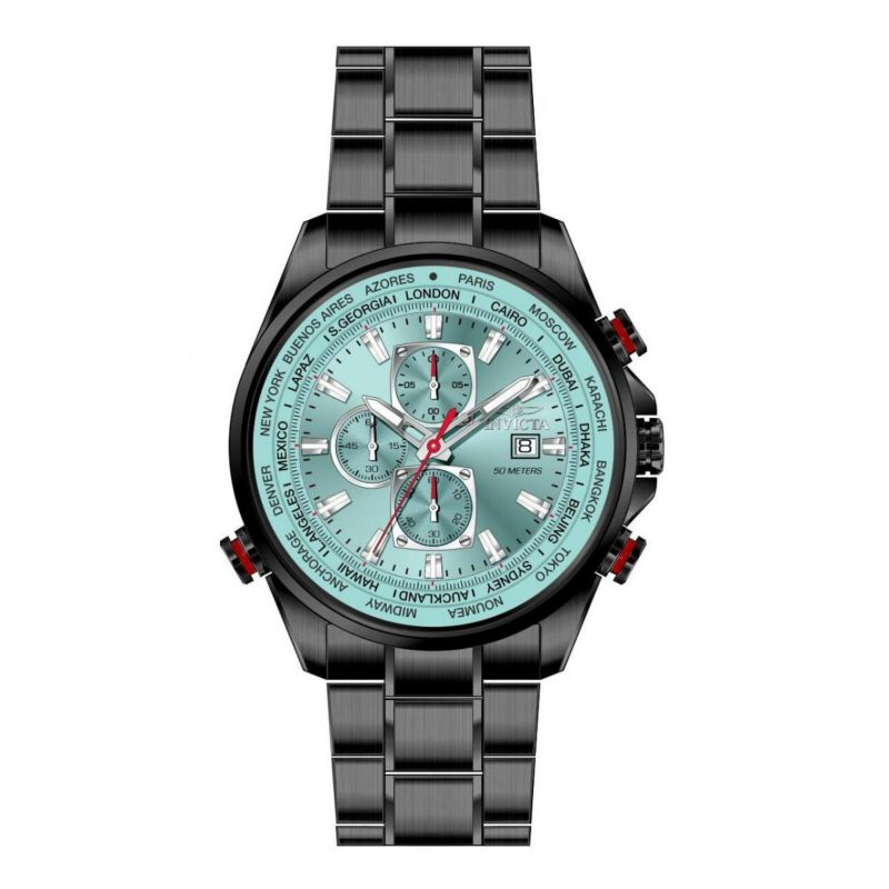 Men's 50498 Aviator Quartz VD57 Tiffany Blue Dial Watch