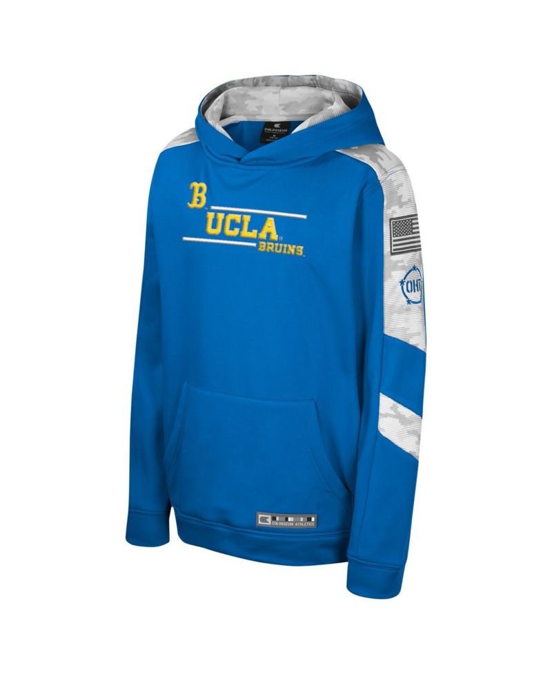 Big Boys and Girls Blue UCLA Bruins OHT Appreciation Cyclone Digital Camo Pullover Hoodie