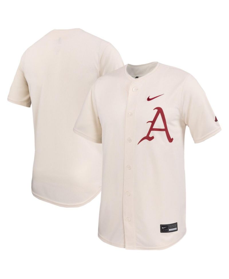 Men's Natural Arkansas Razorbacks Limited Baseball Jersey