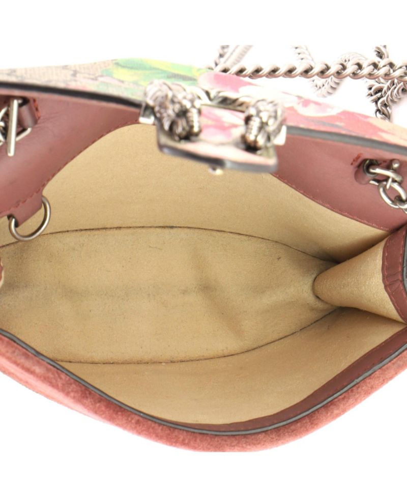 Super Mini Dionysus Bag Blooms Print GG Coated Canvas
