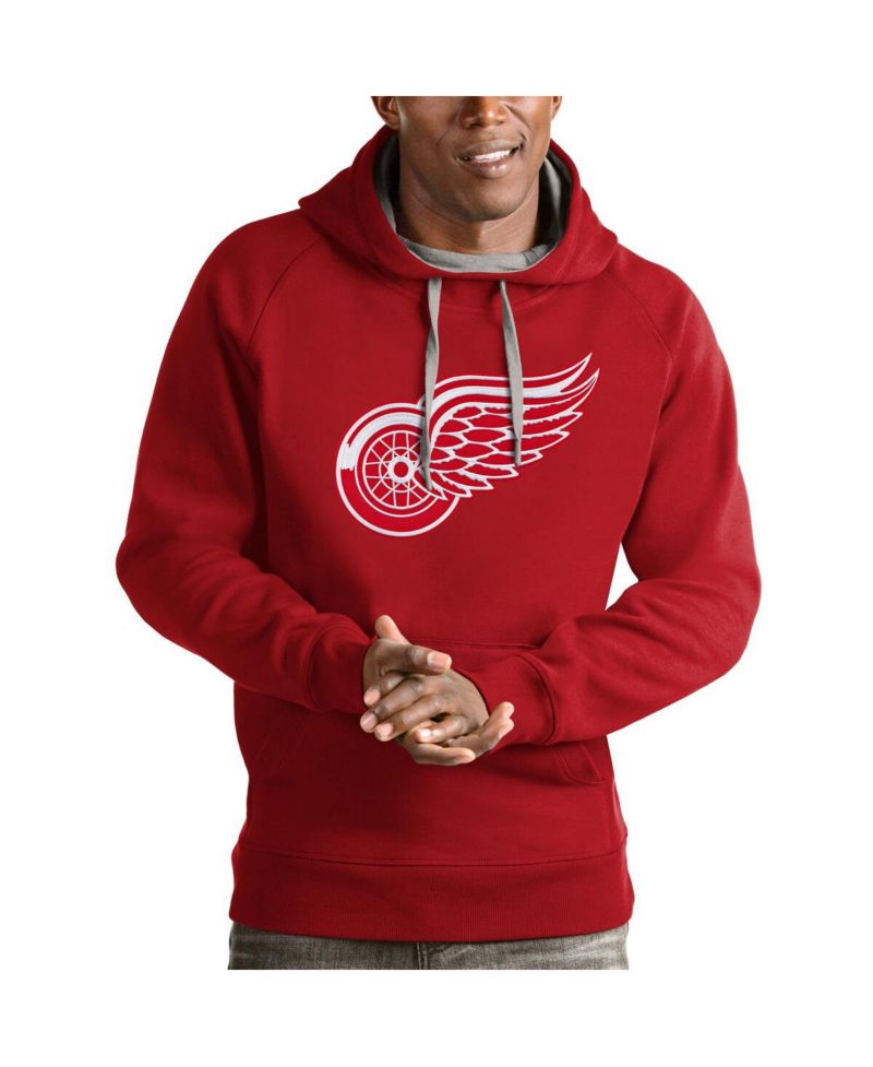 Men's Red Detroit Red Wings Logo Victory Pullover Hoodie