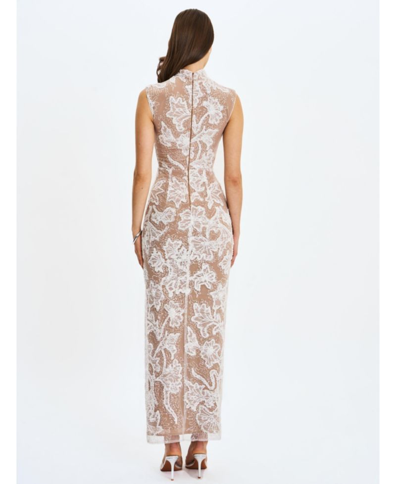 Women's Tavia Beaded Teardrop Neckline Maxi Dress