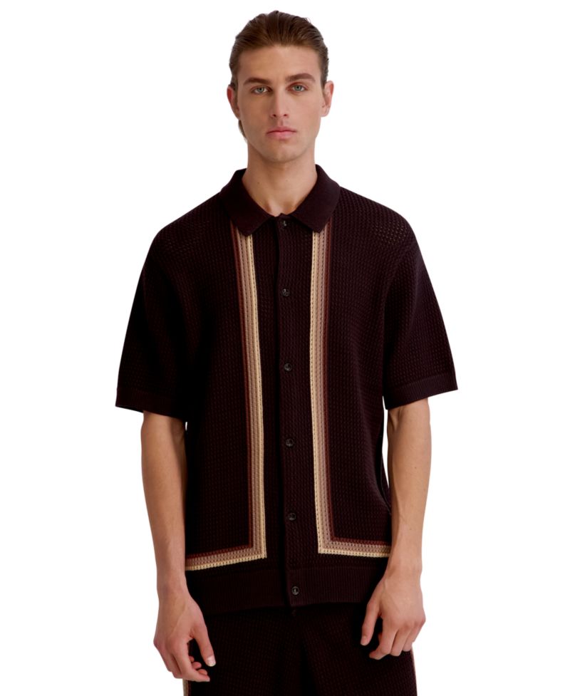 Men's Regular-Fit Short-Sleeve Spread Collar Shirt