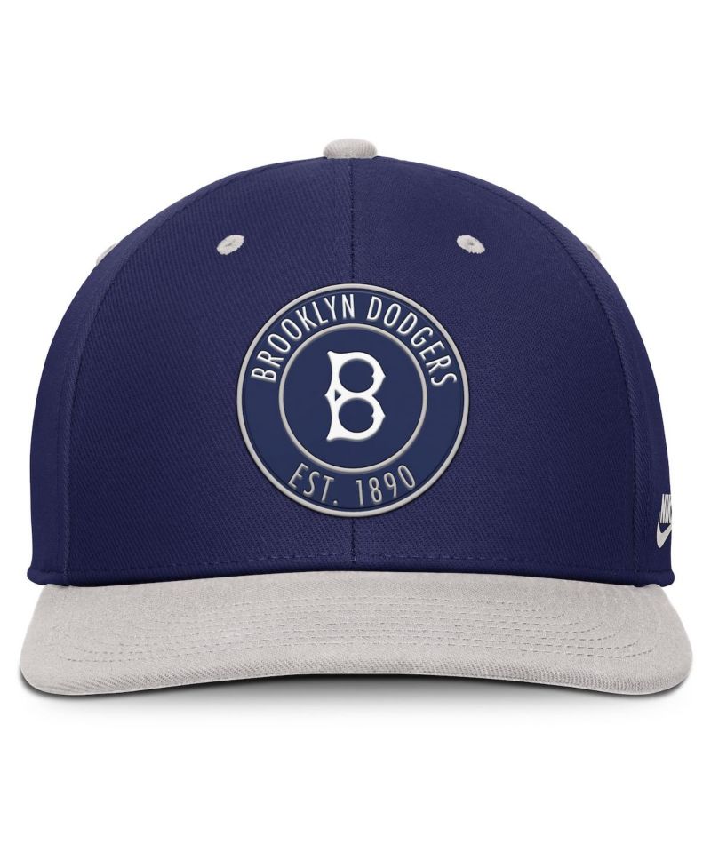 Men's Navy/Silver Brooklyn Dodgers Cooperstown Collection Pro Dri-FIT Snapback Hat