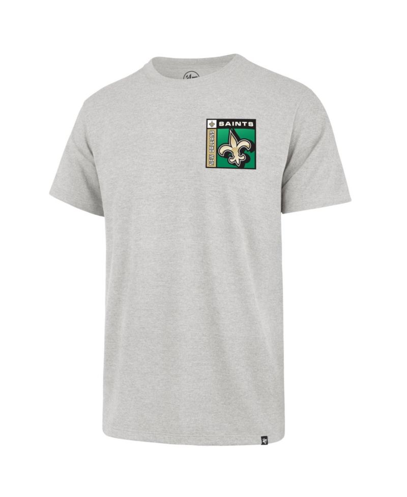47 Brand Men's Gray New Orleans Saints Chrome Plate Franklin T-Shirt