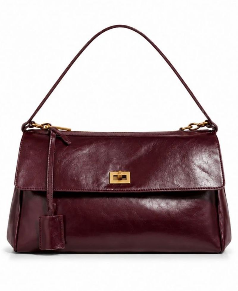 Locked in Traveler Medium Turn-Lock Shoulder Handbag