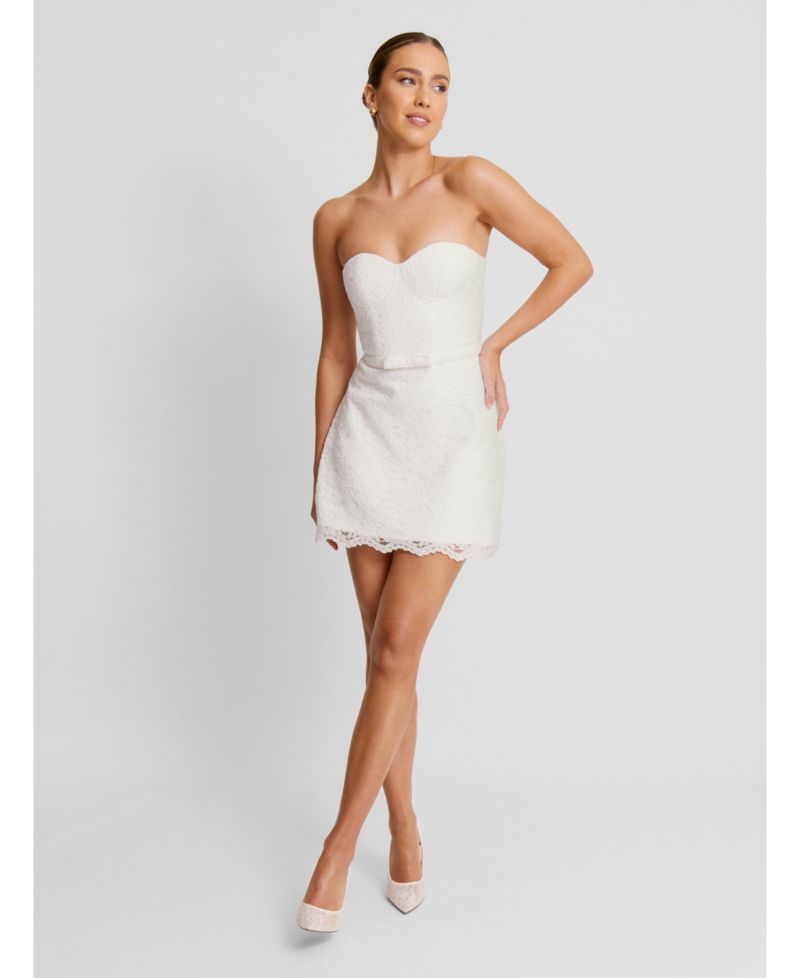 Women's Lace Bandeau Corset Mini Dress