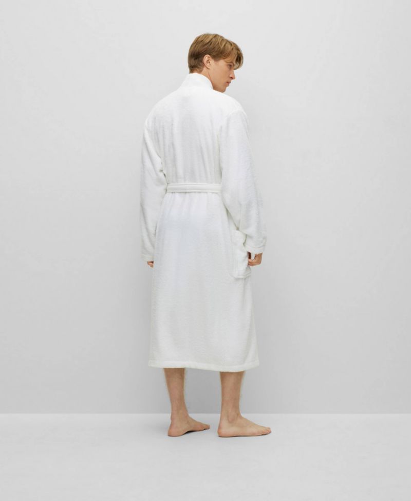 Plain Kimono Cotton Men's Bathrobe