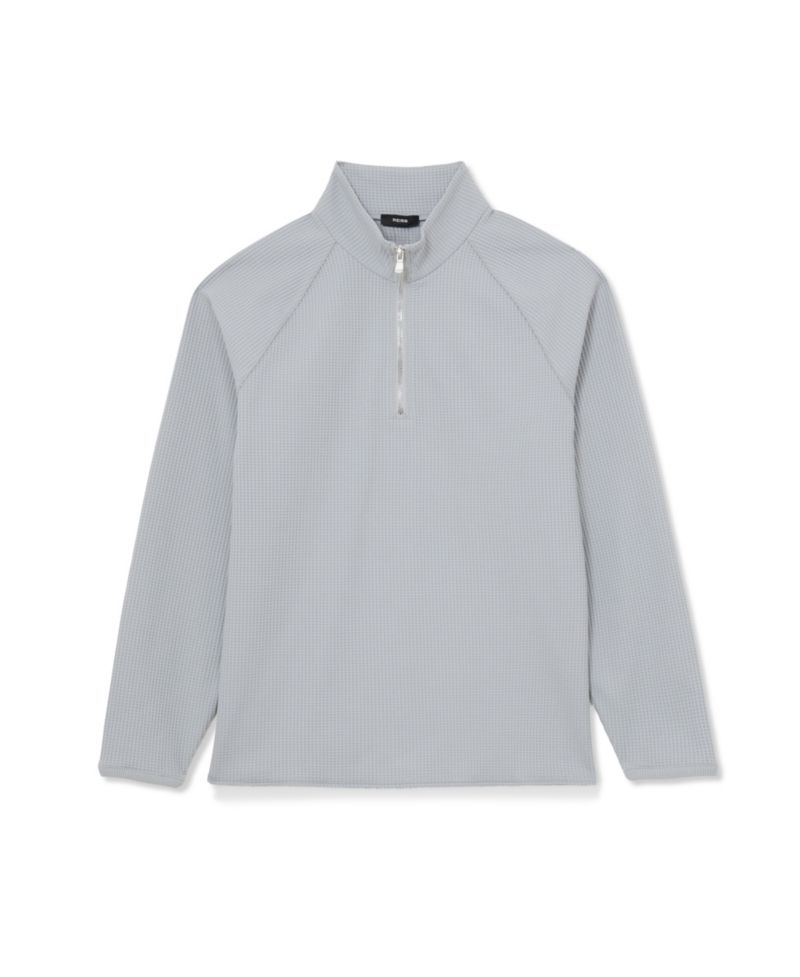 Men's Lennox Half-Zip Funnel-Neck Waffle-Knit Sweatshirt