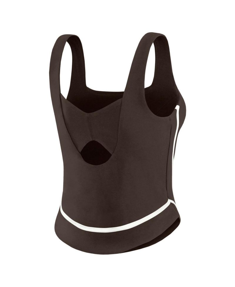 Women's Brown San Diego Padres Square Neck Tank Top