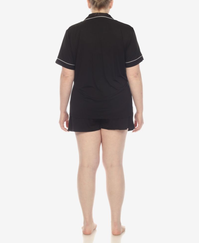 Plus Size 2-Piece Short Sleeve Pajama Set