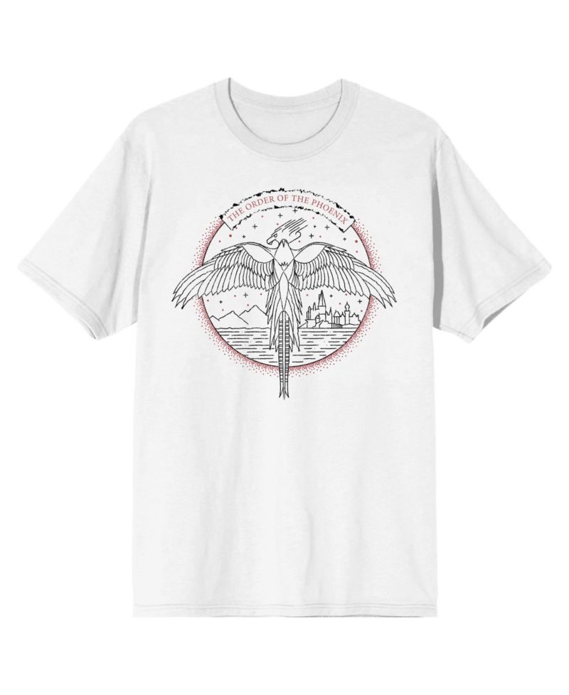 Men's The Order Of The Phoenix Logo White Tee T-Shirt