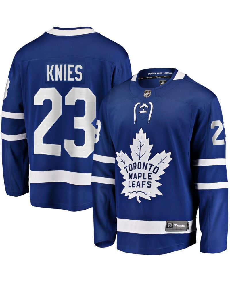 Men's Matthew Knies Blue Toronto Maple Leaf's Home Premier Breakaway Player Jersey