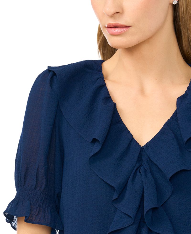 Women's V-Neck Short-Sleeve Blouse