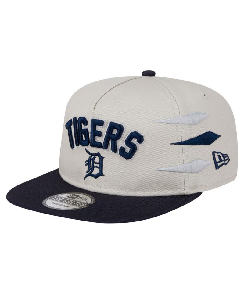 Men's Cream Detroit Tigers Iron Golfer Snapback Hat