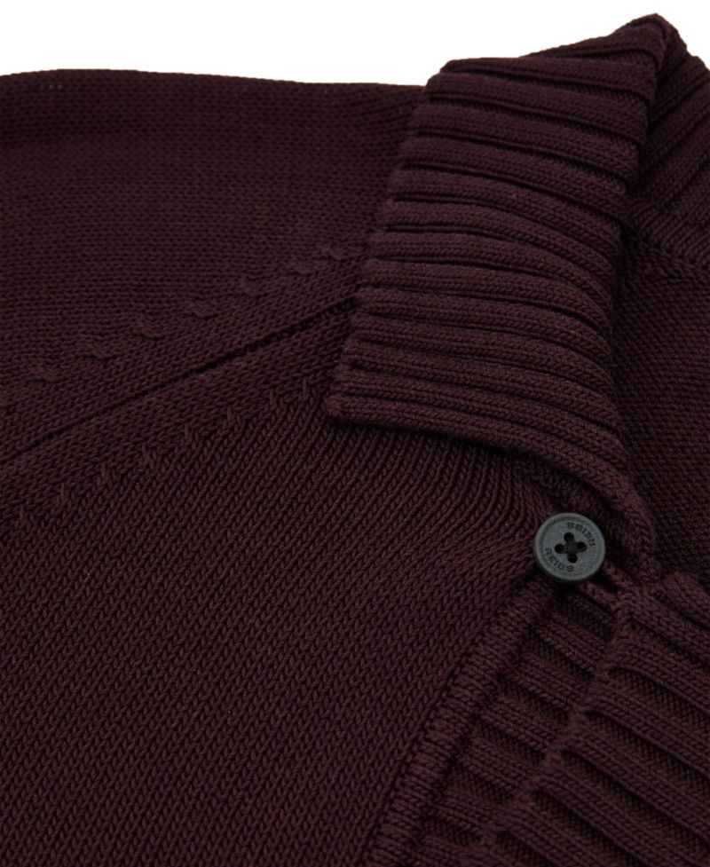 Men's Ashdown Raglan-Sleeve Open-Collar Cotton Polo Sweater