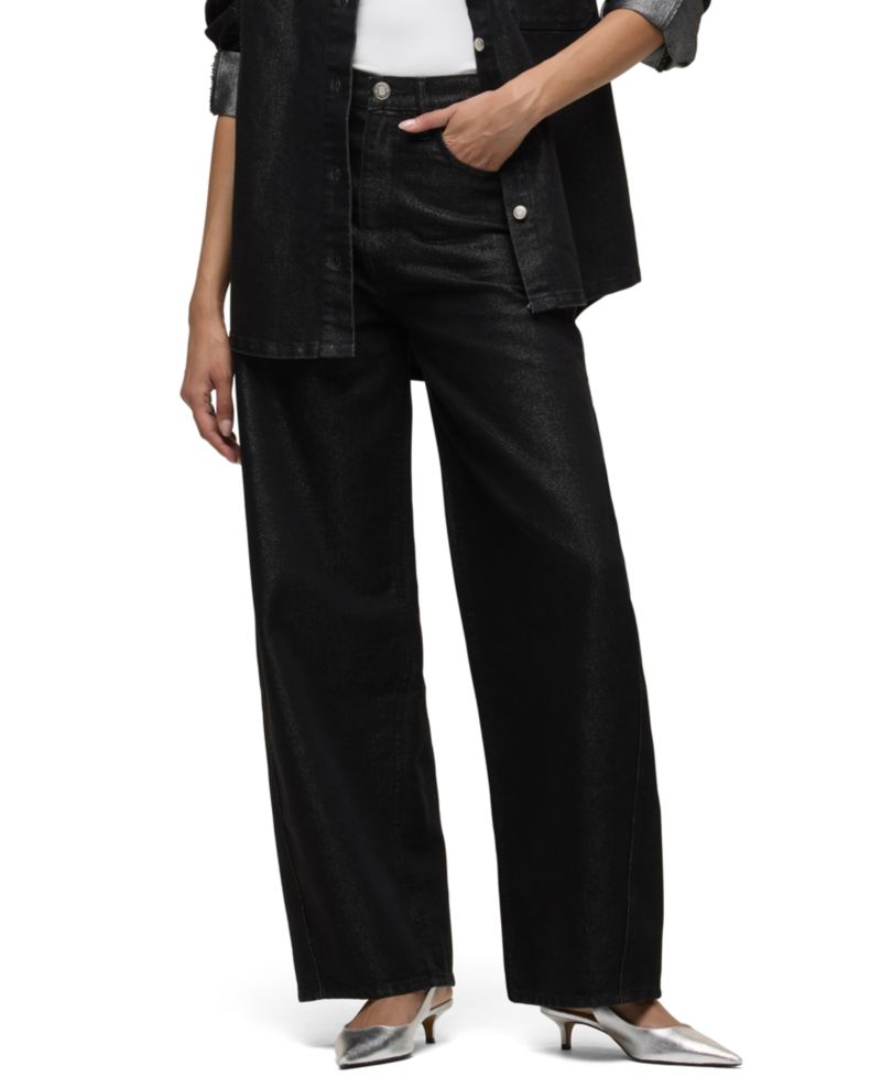 Women's Bailey High-Rise Barrel Wide-Leg Denim Jeans