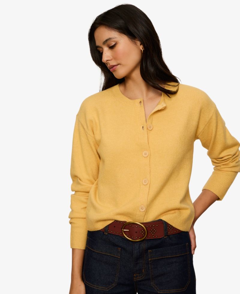 Petite Semi-Cropped Crewneck Sweater