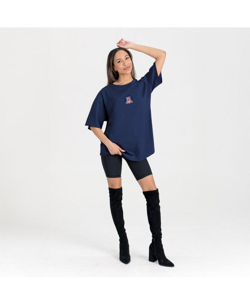 Women's Navy Arizona Wildcats Oversized Back at Ya T-Shirt