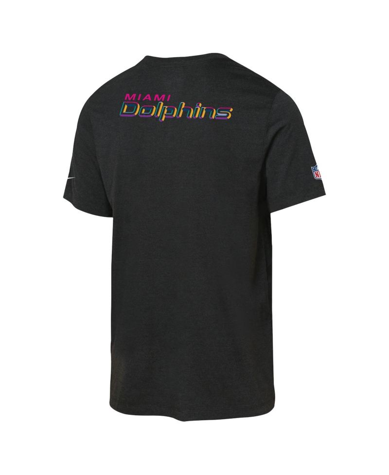 Big Boys and Girls Black Miami Dolphins 2025 NFL Crucial Catch Tri-Blend Dri-FIT T-Shirt