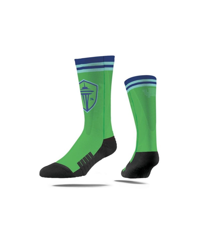 Men's and Women's Seattle Sounders FC Jersey Hook Premium Crew Socks