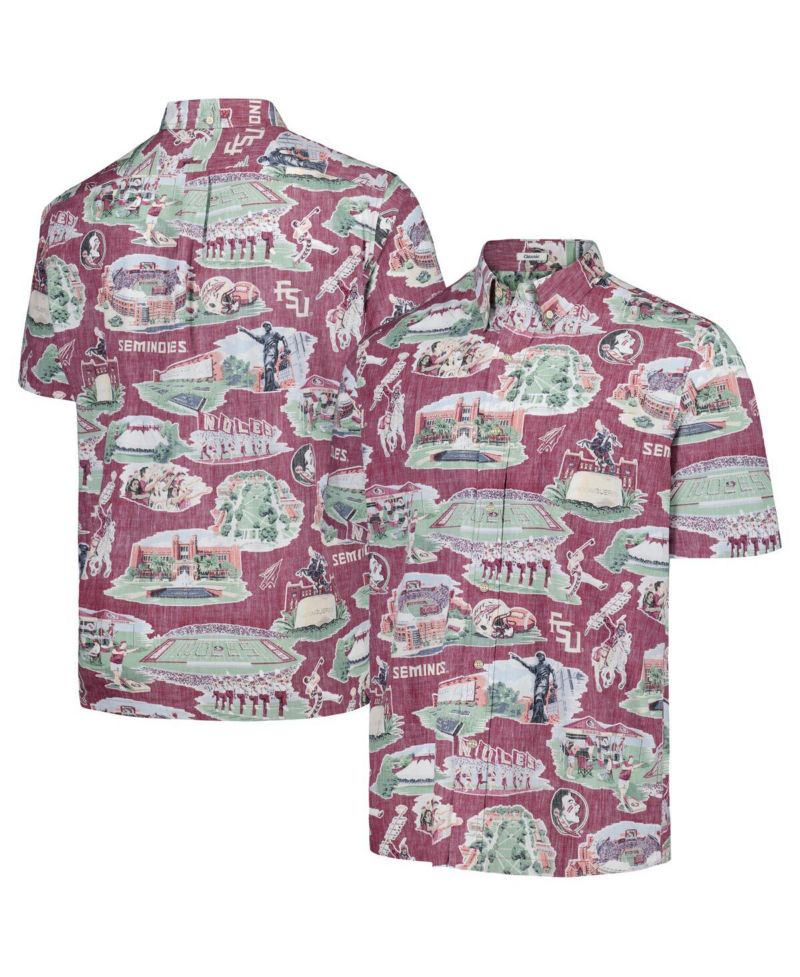 Men's Garnet Florida State Seminoles Scenic Button-Down Shirt
