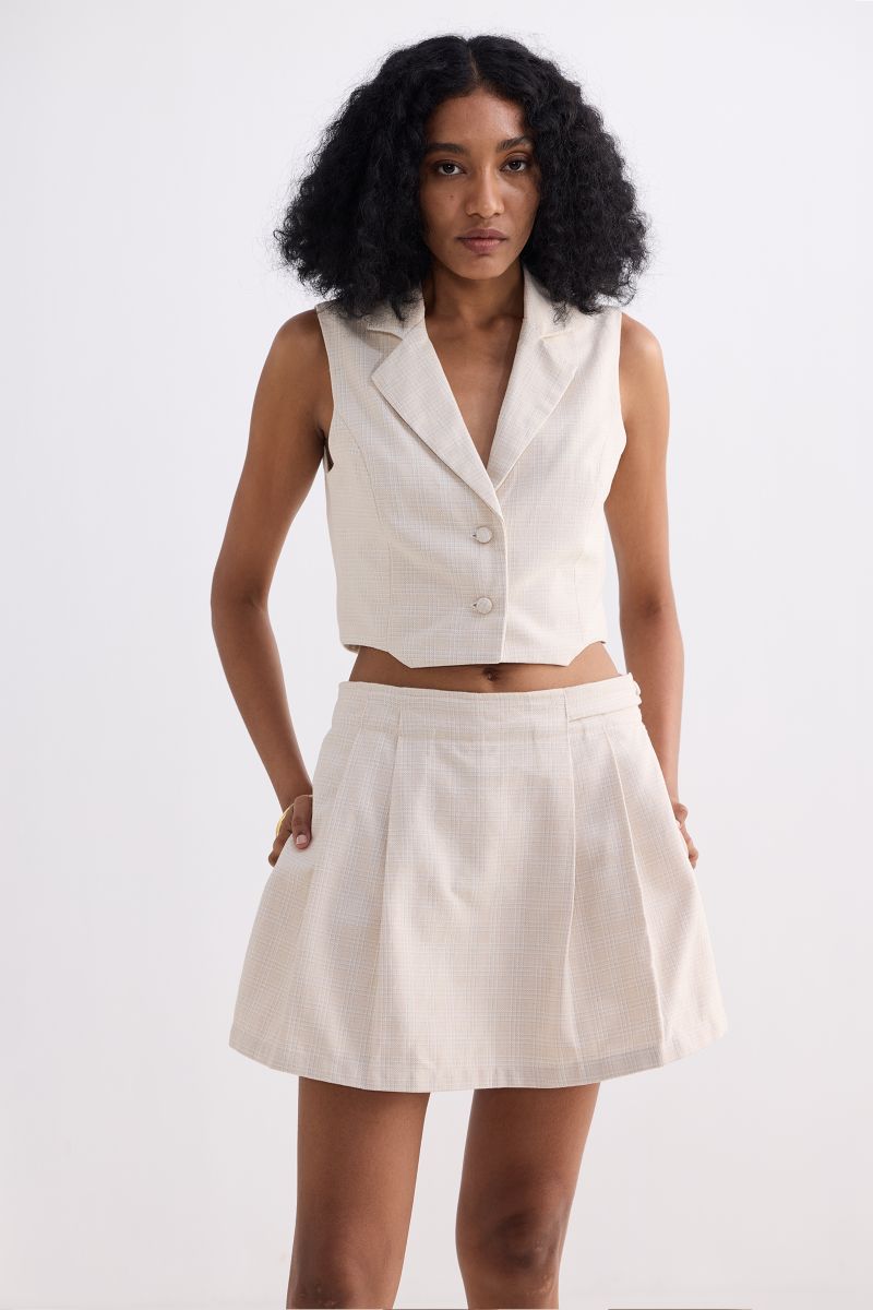 Women's Cotton Tweed Skort