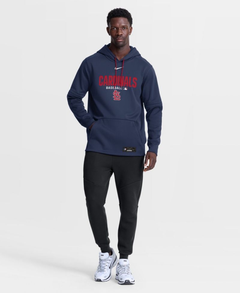 Men's Navy St. Louis Cardinals Authentic Collection Therma-FIT Hoodie