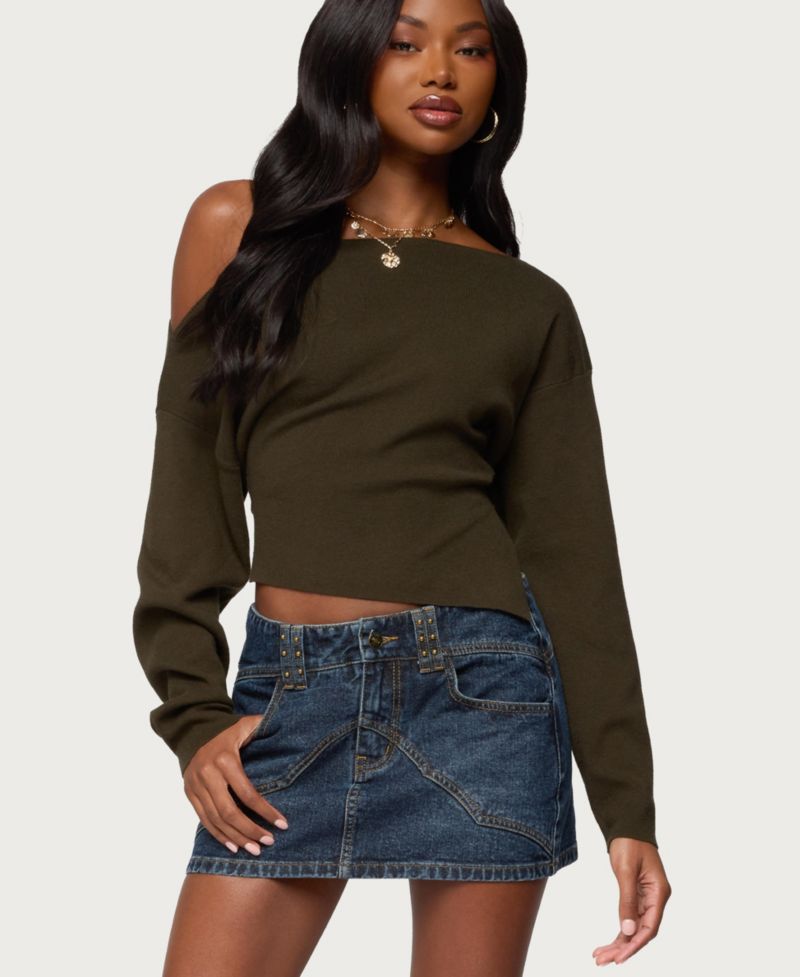 Women's Chenelle Asymmetric Off Shoulder Sweater