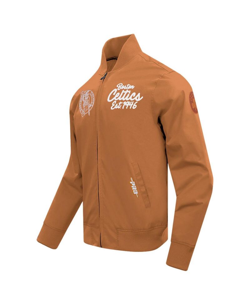 Men's Brown Boston Celtics Paint The City Full-Zip Jacket
