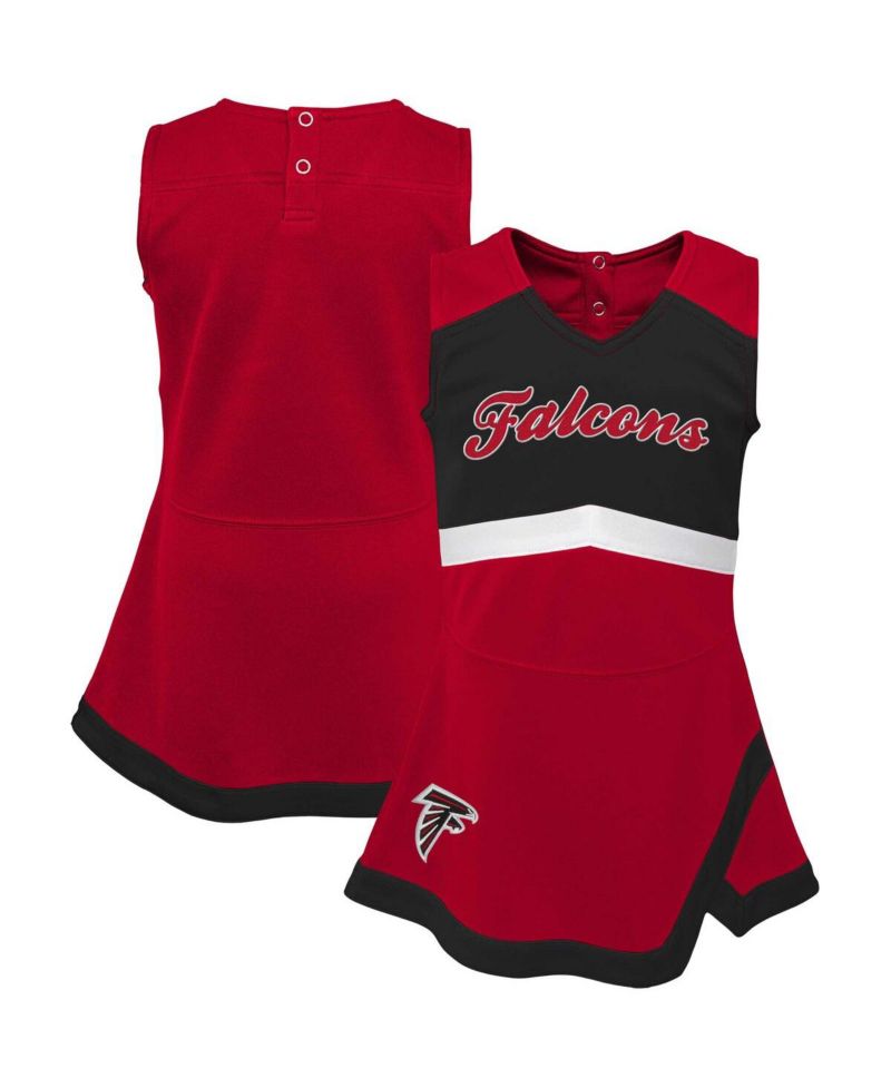 Girls Baby Boys and Girls Red Atlanta Falcons Cheer Captain Jumper Dress