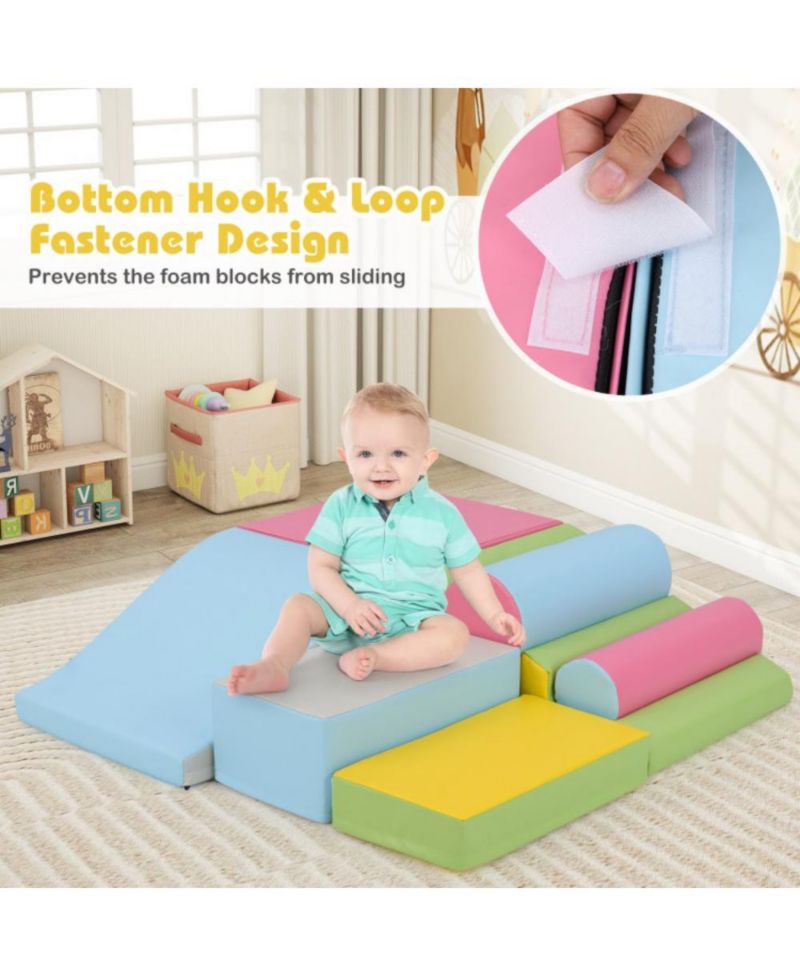 Soft Foam Climbing Block Set for Toddlers with Stackable Shapes