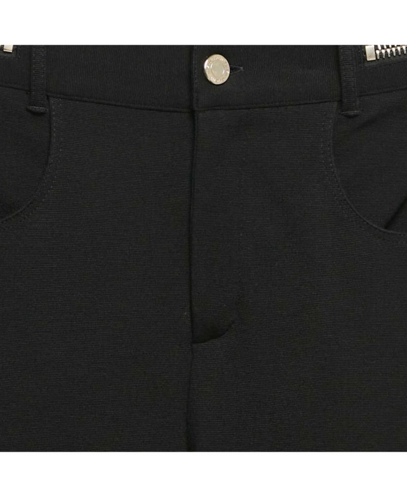 Women's Stretch Knit Zip Detail Leggings