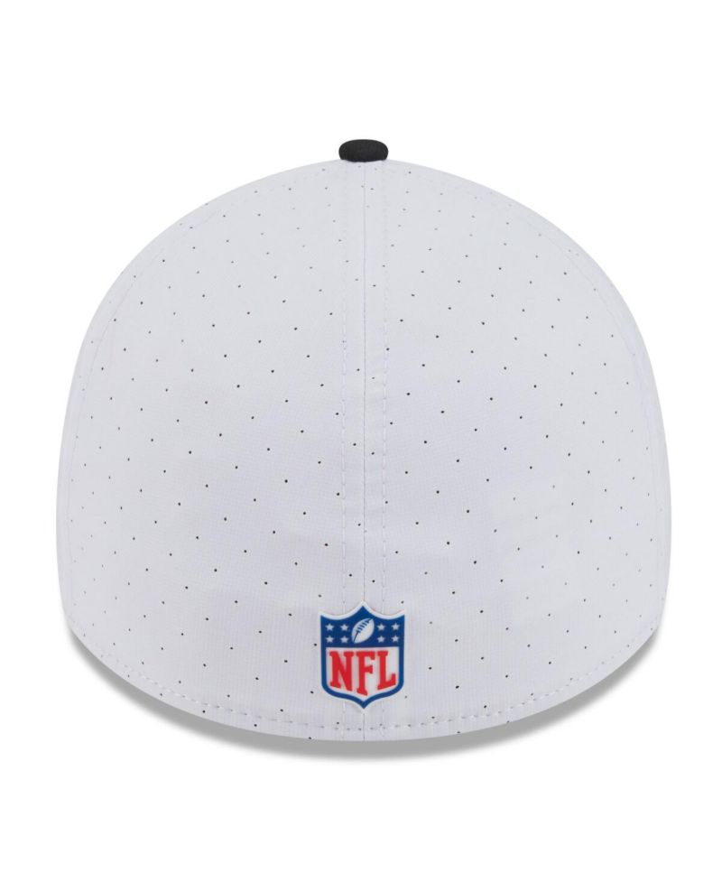Men's White/Black Baltimore Ravens 2025 NFL Training Camp 39THIRTY Flex Hat