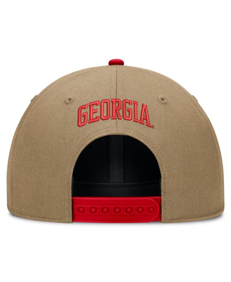 Men's and Women's Beige/Red Georgia Bulldogs Primetime Rise Dri-FIT Adjustable Hat