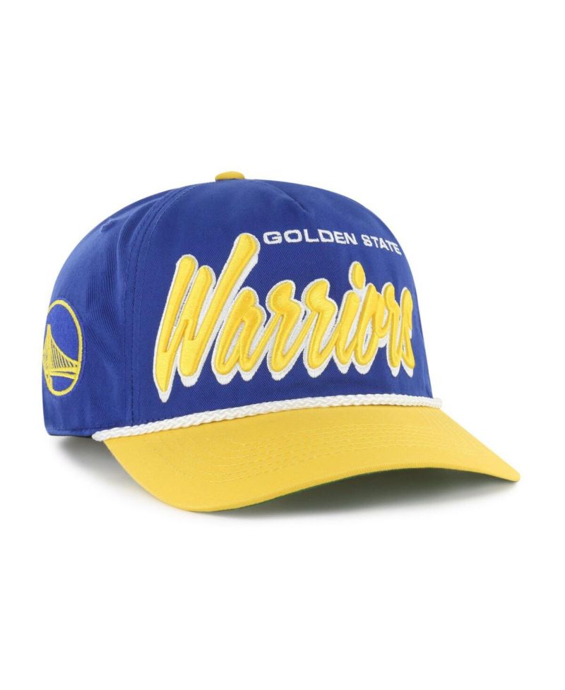 Men's Royal/Gold Golden State Warriors Drop Shadow Rope Hitch Adjustable Hat